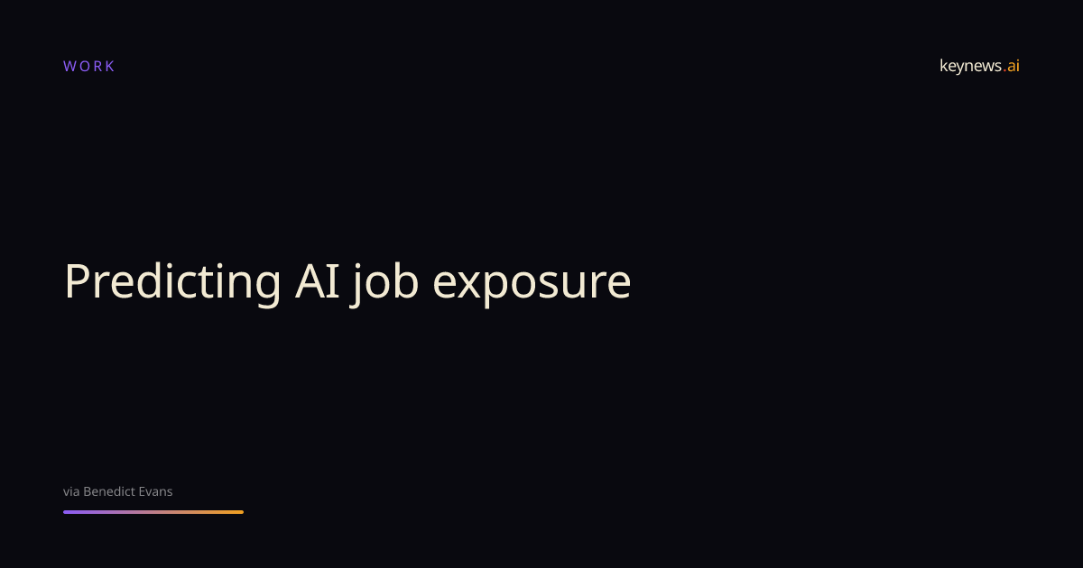Predicting AI job exposure | KeyNews.AI